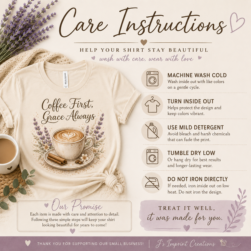 Coffee First, Grace Always T-Shirt | Coffee & Cozy Faith Graphic Tee