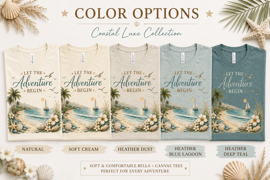 Let the Adventure Begin Coastal Luxe Tee alternate product view
