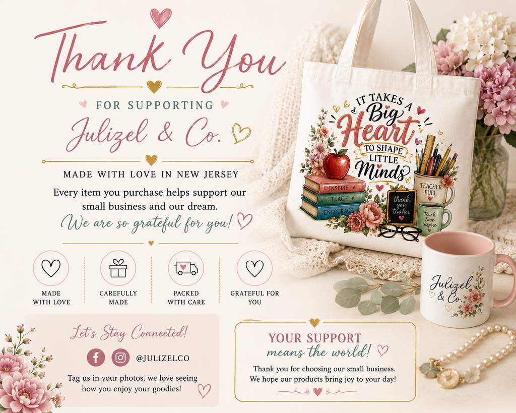 It Takes a Big Heart teacher tote styled product image