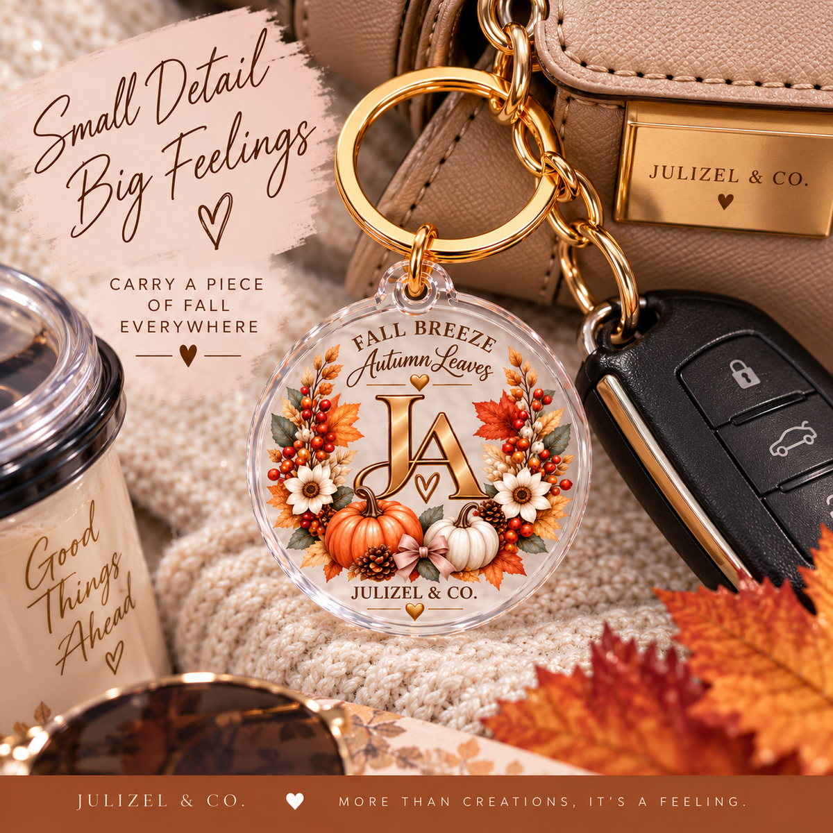Fall Breeze Autumn Leaves keychain autumn lifestyle