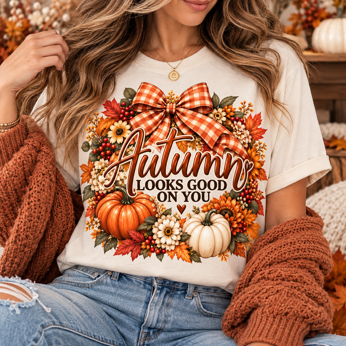 Autumn Looks Good on You Bella + Canvas 3001 fall tee - image 1