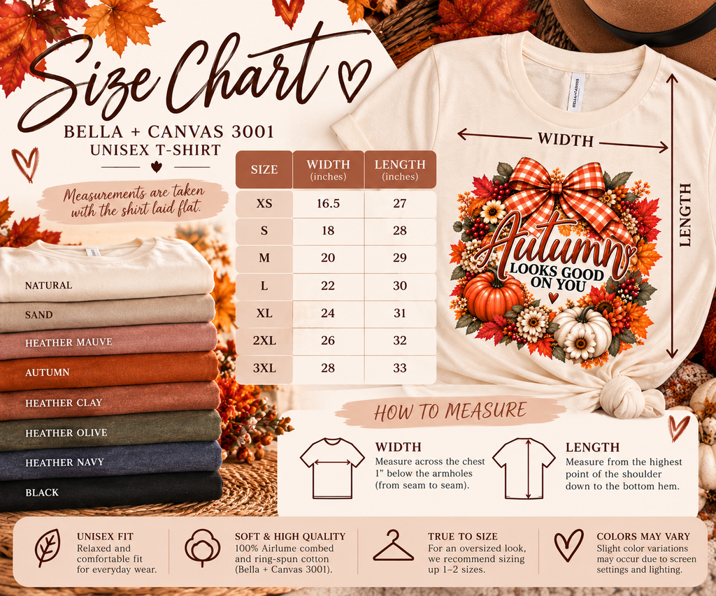 Autumn Looks Good on You Bella + Canvas 3001 fall tee - image 6