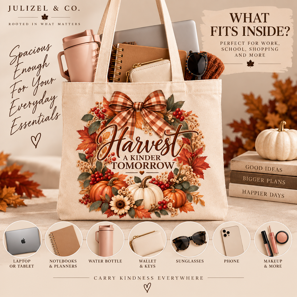 Harvest a Kinder Tomorrow cotton tote bag - image 5