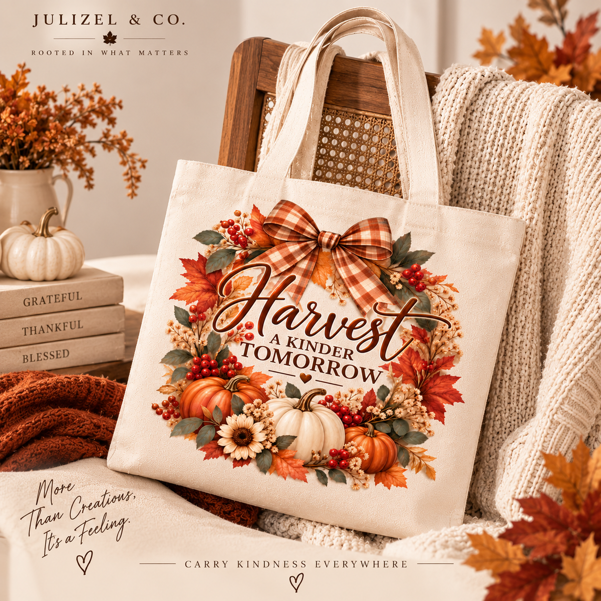 Harvest a Kinder Tomorrow cotton tote bag - image 8