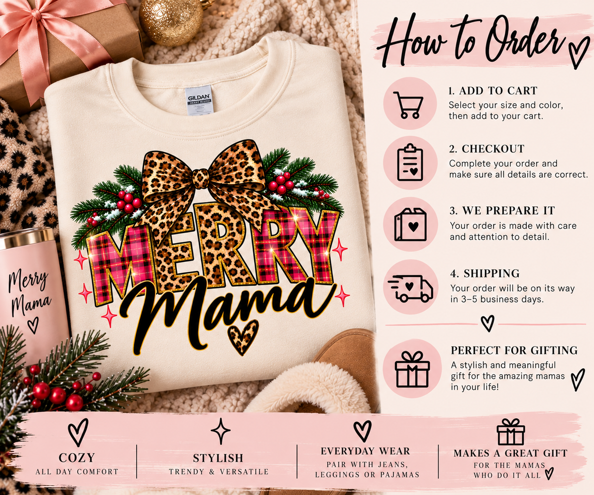 Merry Mama crewneck how to order