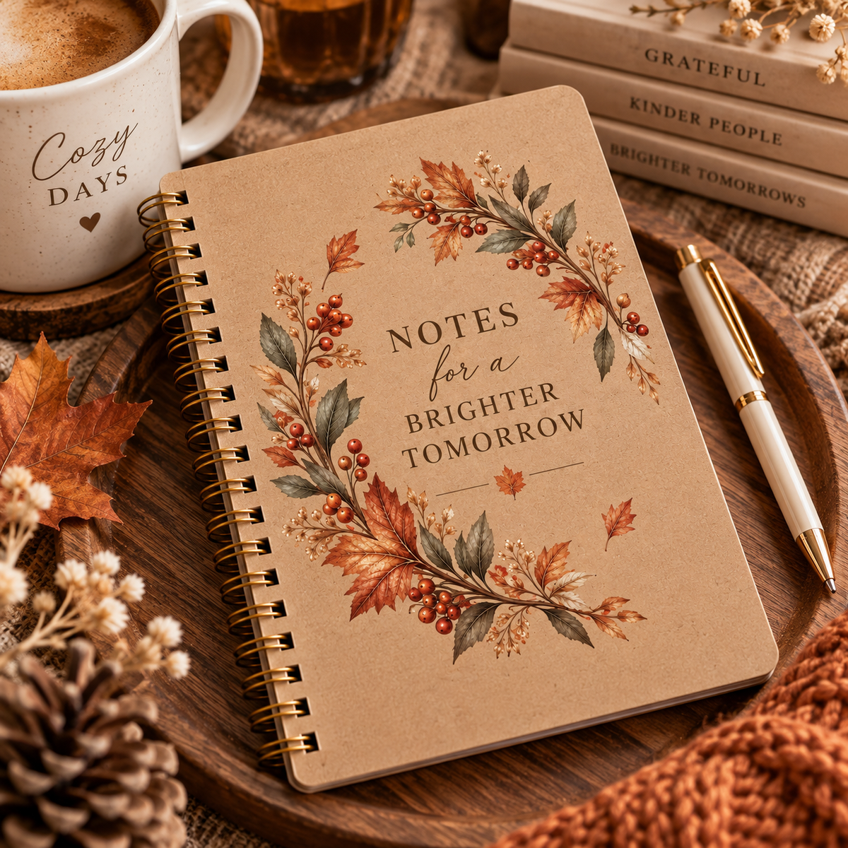 Notes for a Brighter Tomorrow kraft spiral notebook - image 2