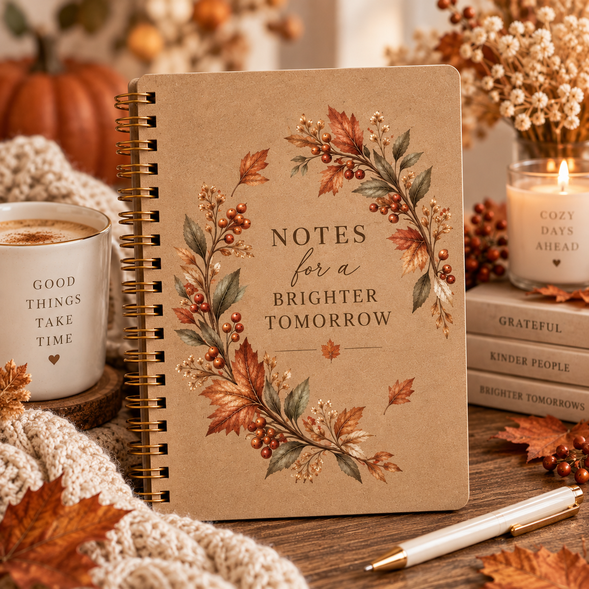Notes for a Brighter Tomorrow kraft spiral notebook - image 3