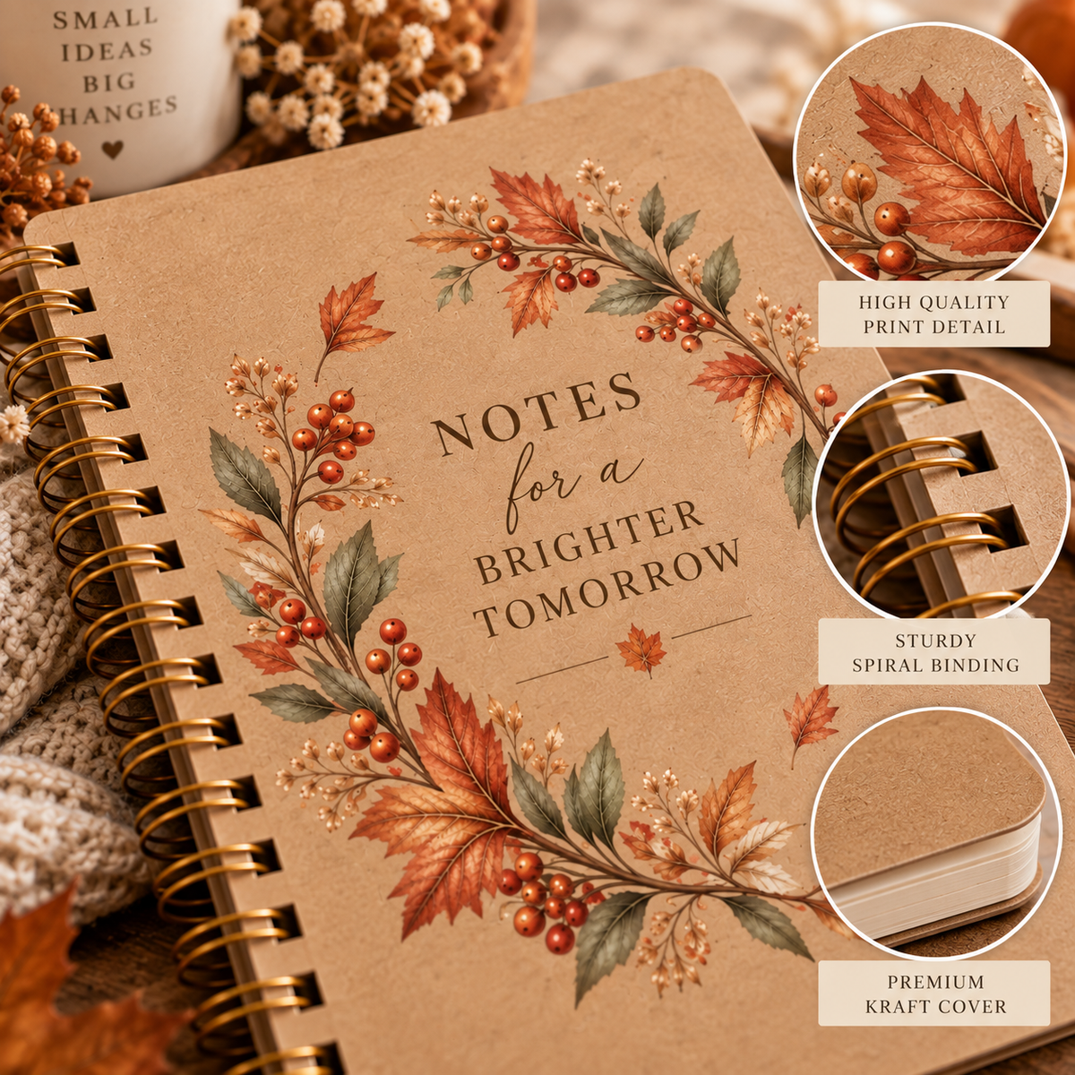 Notes for a Brighter Tomorrow kraft spiral notebook - image 4